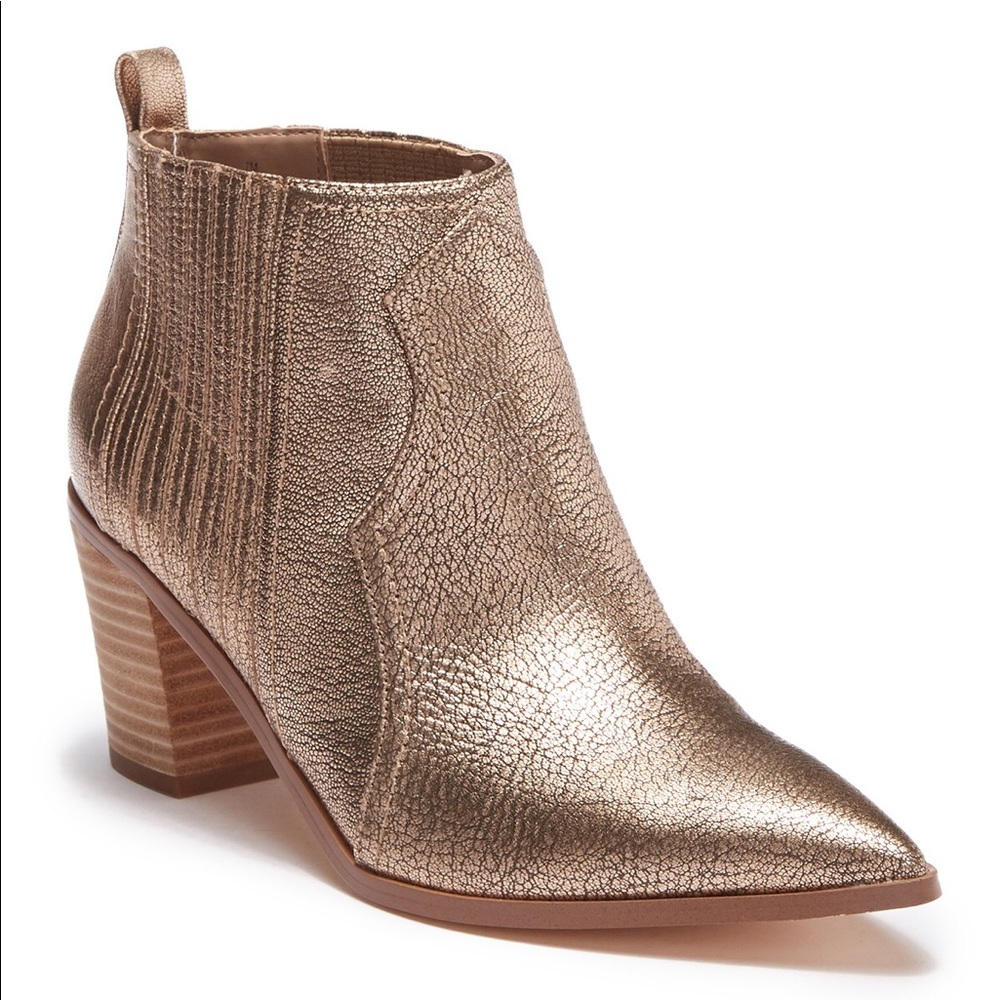 NineWest Cowboy Chelsea Boot - Rose Gold